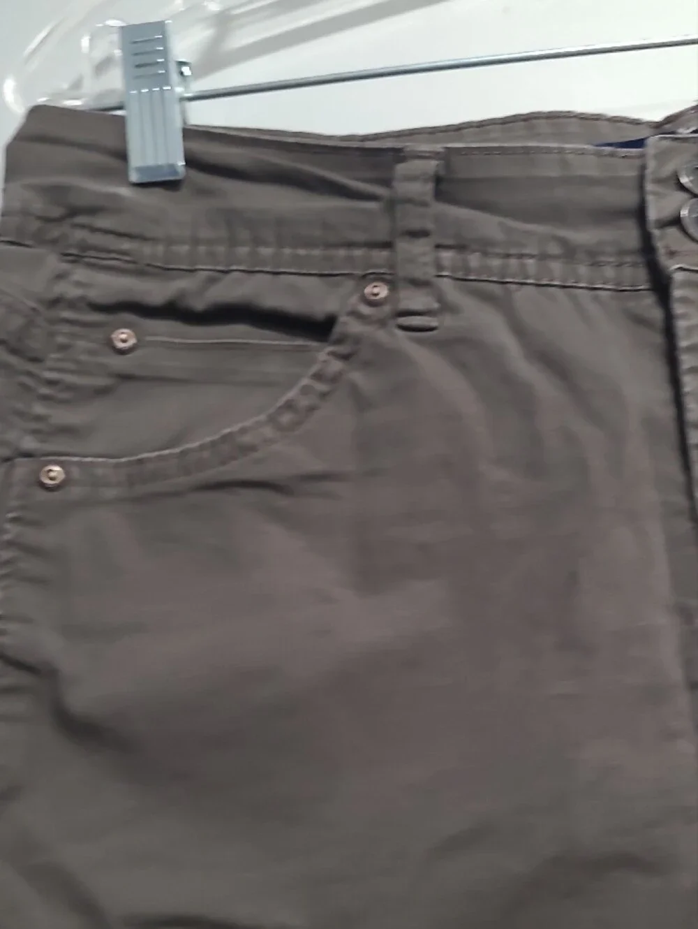 Bandolino Womens Taupe Flat-Front Shorts Waist 30